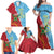 Saint Lucia and Guyana Cricket Personalized Family Matching Off Shoulder Maxi Dress and Hawaiian Shirt Kings Amazon Warriors Together - Wonder Print Shop