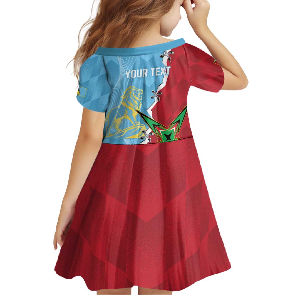 Saint Lucia and Guyana Cricket Personalized Family Matching Tank Maxi Dress and Hawaiian Shirt Kings Amazon Warriors Together - Wonder Print Shop