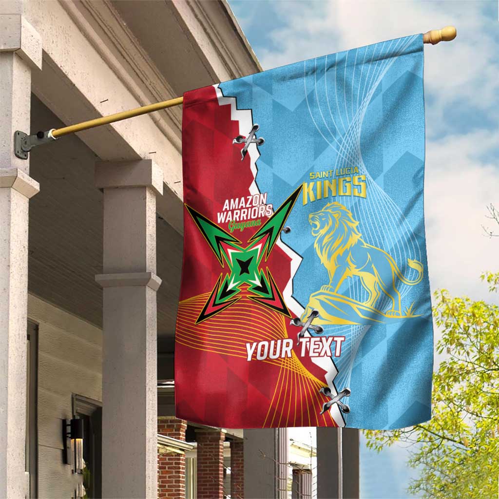 Saint Lucia and Guyana Cricket Personalized Garden Flag Kings Amazon Warriors Together - Wonder Print Shop