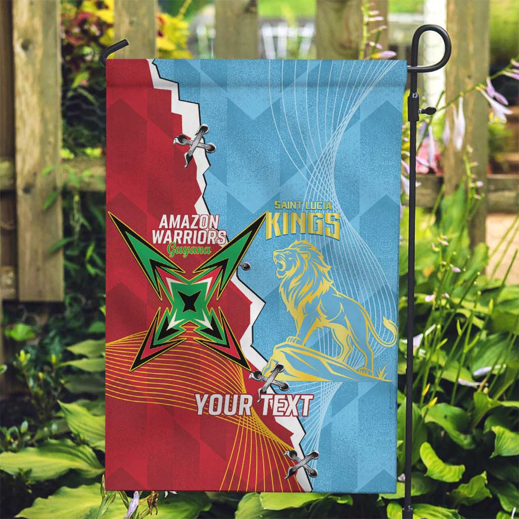Saint Lucia and Guyana Cricket Personalized Garden Flag Kings Amazon Warriors Together - Wonder Print Shop