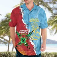 Saint Lucia and Guyana Cricket Personalized Hawaiian Shirt Kings Amazon Warriors Together - Wonder Print Shop