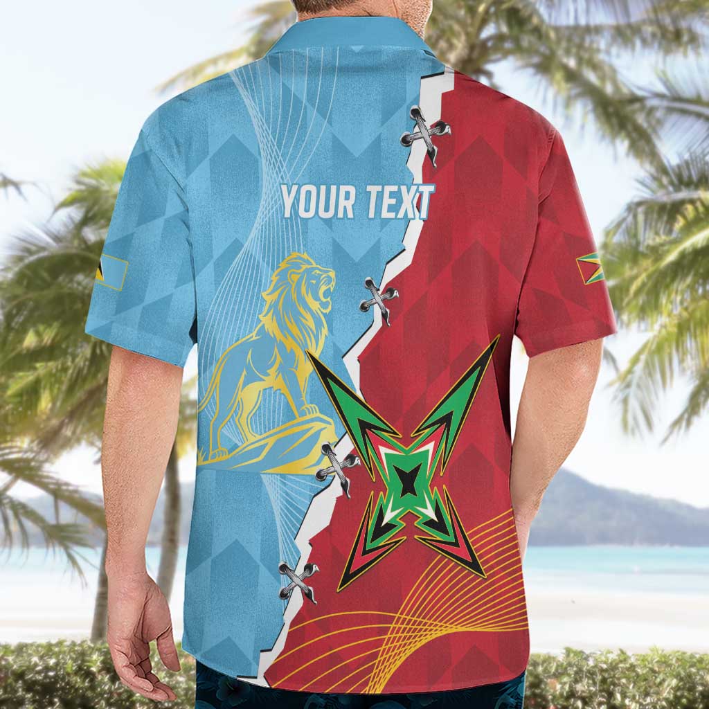 Saint Lucia and Guyana Cricket Personalized Hawaiian Shirt Kings Amazon Warriors Together - Wonder Print Shop