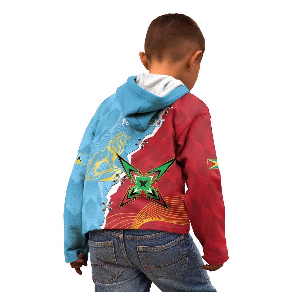 Saint Lucia and Guyana Cricket Personalized Kid Hoodie Kings Amazon Warriors Together - Wonder Print Shop