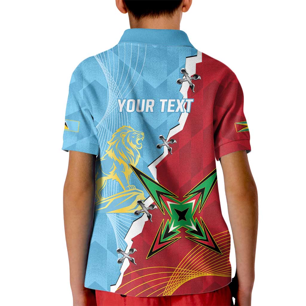 Saint Lucia and Guyana Cricket Personalized Kid Polo Shirt Kings Amazon Warriors Together - Wonder Print Shop