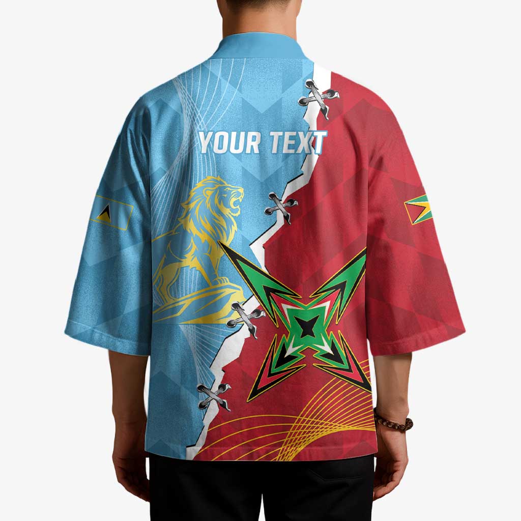 Saint Lucia and Guyana Cricket Personalized Kimono Kings Amazon Warriors Together - Wonder Print Shop