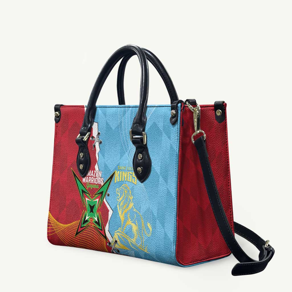 Saint Lucia and Guyana Cricket Personalized Leather Bag Kings Amazon Warriors Together - Wonder Print Shop