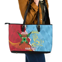 Saint Lucia and Guyana Cricket Personalized Leather Tote Bag Kings Amazon Warriors Together - Wonder Print Shop