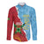 Saint Lucia and Guyana Cricket Personalized Long Sleeve Button Shirt Kings Amazon Warriors Together - Wonder Print Shop