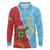 Saint Lucia and Guyana Cricket Personalized Long Sleeve Polo Shirt Kings Amazon Warriors Together - Wonder Print Shop