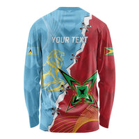 Saint Lucia and Guyana Cricket Personalized Long Sleeve Shirt Kings Amazon Warriors Together - Wonder Print Shop