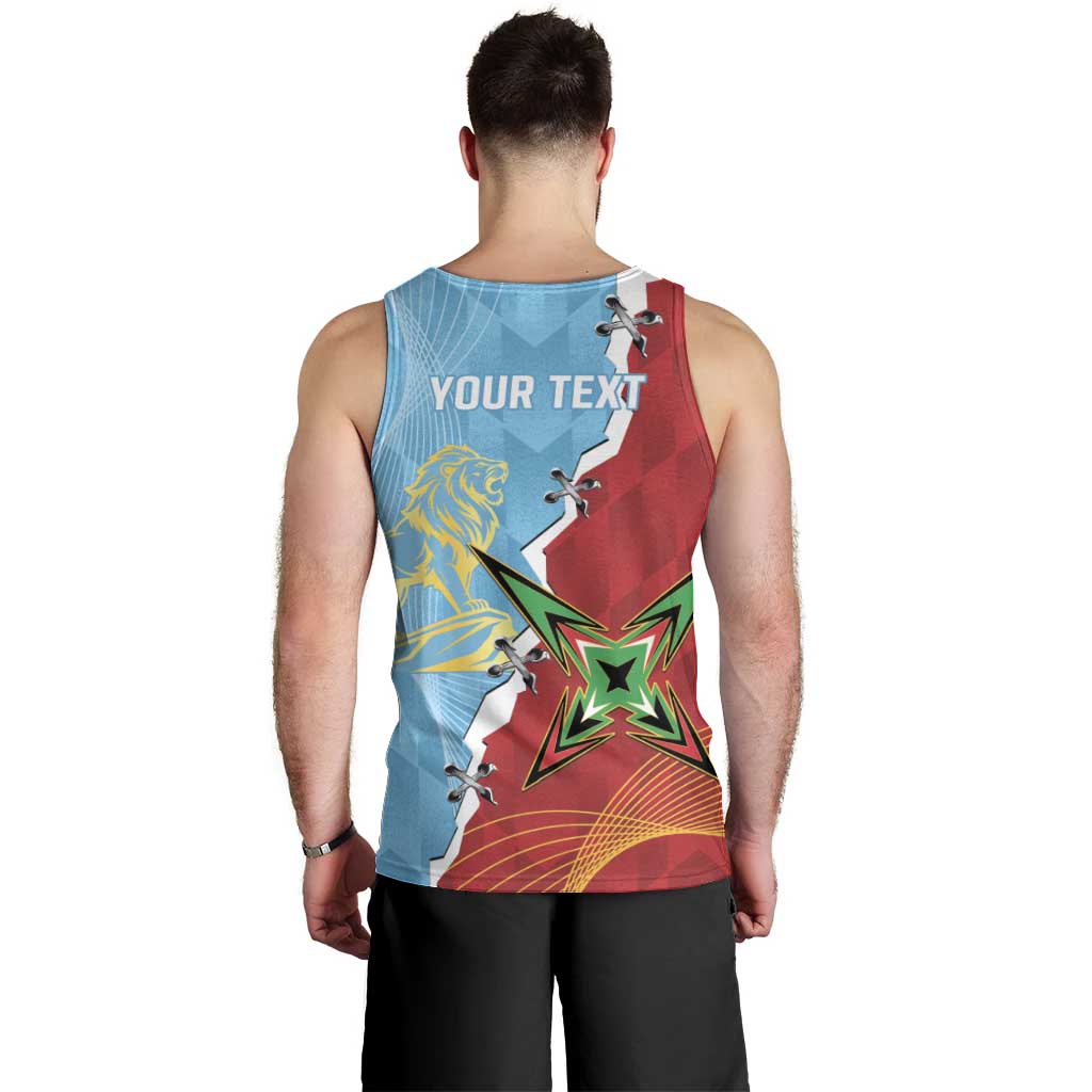 Saint Lucia and Guyana Cricket Personalized Men Tank Top Kings Amazon Warriors Together - Wonder Print Shop