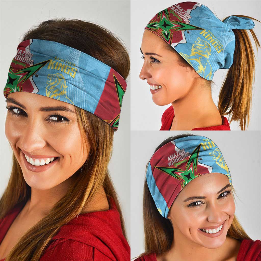 Saint Lucia and Guyana Cricket Personalized Neck Gaiter Kings Amazon Warriors Together - Wonder Print Shop