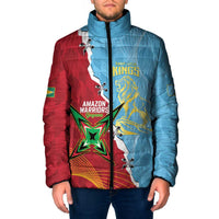 Saint Lucia and Guyana Cricket Personalized Padded Jacket Kings Amazon Warriors Together - Wonder Print Shop