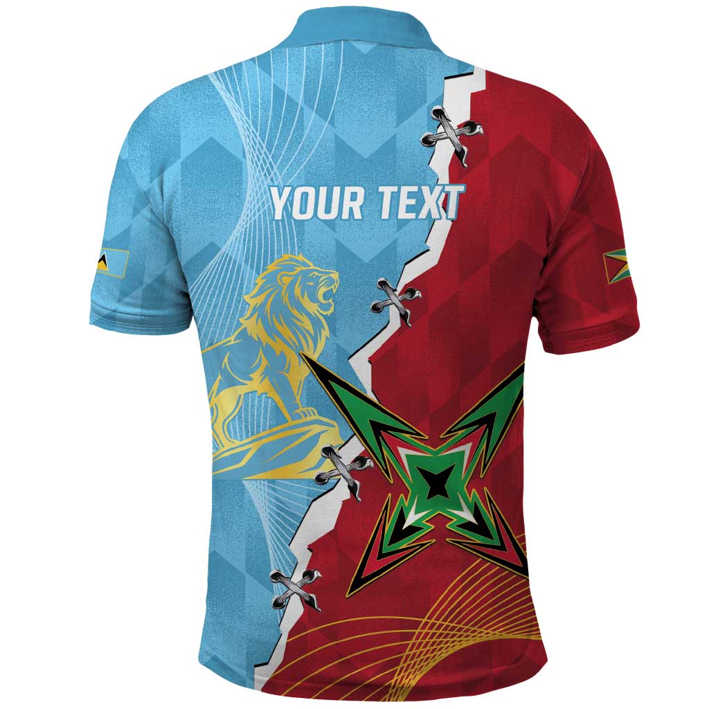 Saint Lucia and Guyana Cricket Personalized Polo Shirt Kings Amazon Warriors Together - Wonder Print Shop