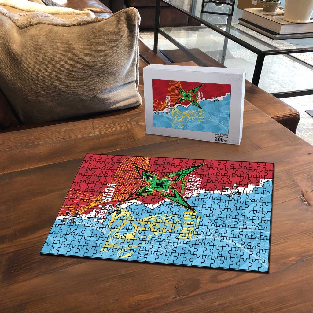 Saint Lucia and Guyana Cricket Personalized Puzzle Kings Amazon Warriors Together - Wonder Print Shop