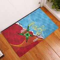 Saint Lucia and Guyana Cricket Personalized Rubber Doormat Kings Amazon Warriors Together - Wonder Print Shop