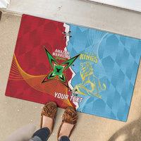 Saint Lucia and Guyana Cricket Personalized Rubber Doormat Kings Amazon Warriors Together - Wonder Print Shop