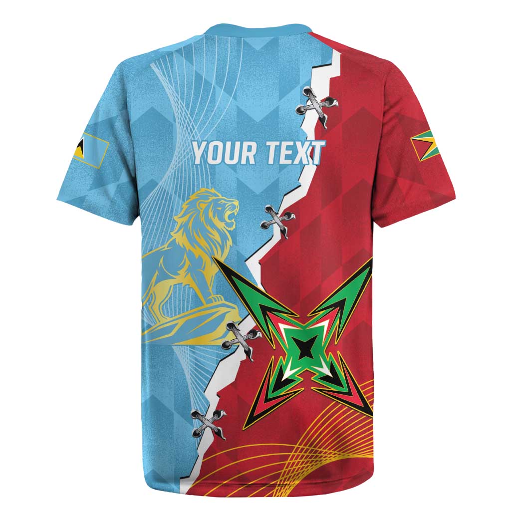 Saint Lucia and Guyana Cricket Personalized Rugby Jersey Kings Amazon Warriors Together - Wonder Print Shop