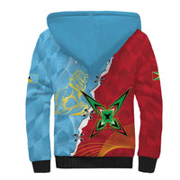 Saint Lucia and Guyana Cricket Personalized Sherpa Hoodie Kings Amazon Warriors Together - Wonder Print Shop