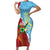 Saint Lucia and Guyana Cricket Personalized Short Sleeve Bodycon Dress Kings Amazon Warriors Together - Wonder Print Shop