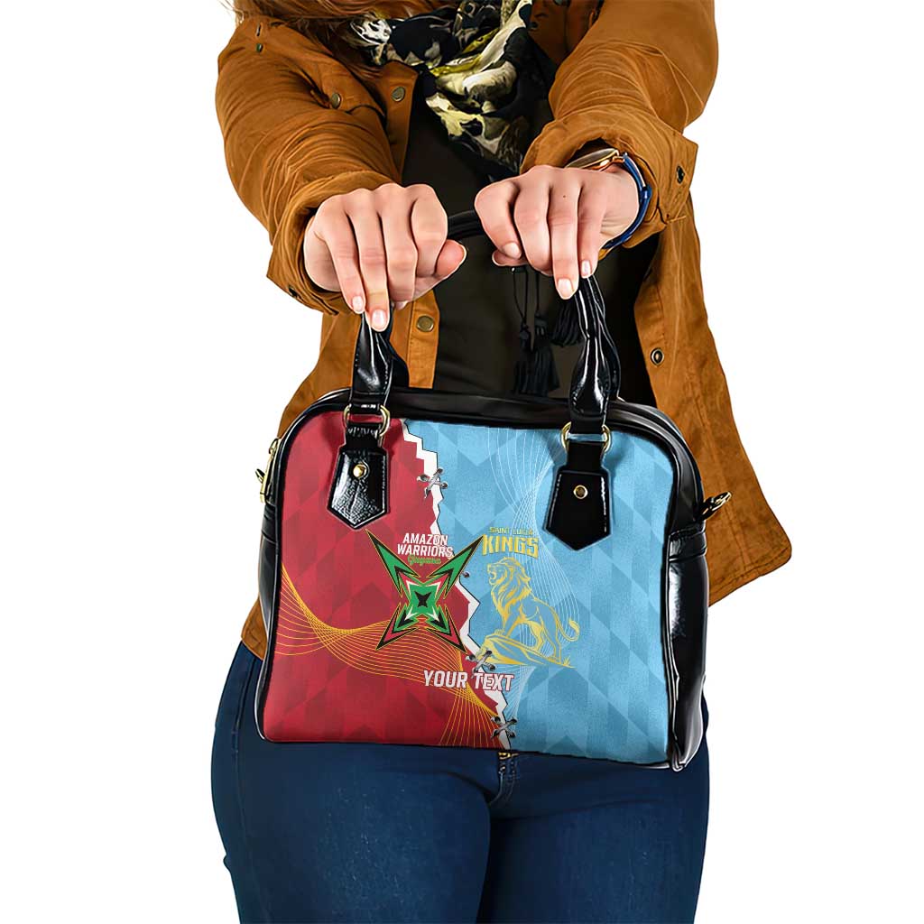 Saint Lucia and Guyana Cricket Personalized Shoulder Handbag Kings Amazon Warriors Together - Wonder Print Shop