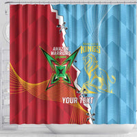 Saint Lucia and Guyana Cricket Personalized Shower Curtain Kings Amazon Warriors Together - Wonder Print Shop