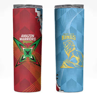 Saint Lucia and Guyana Cricket Skinny Tumbler Kings Amazon Warriors Together - Wonder Print Shop