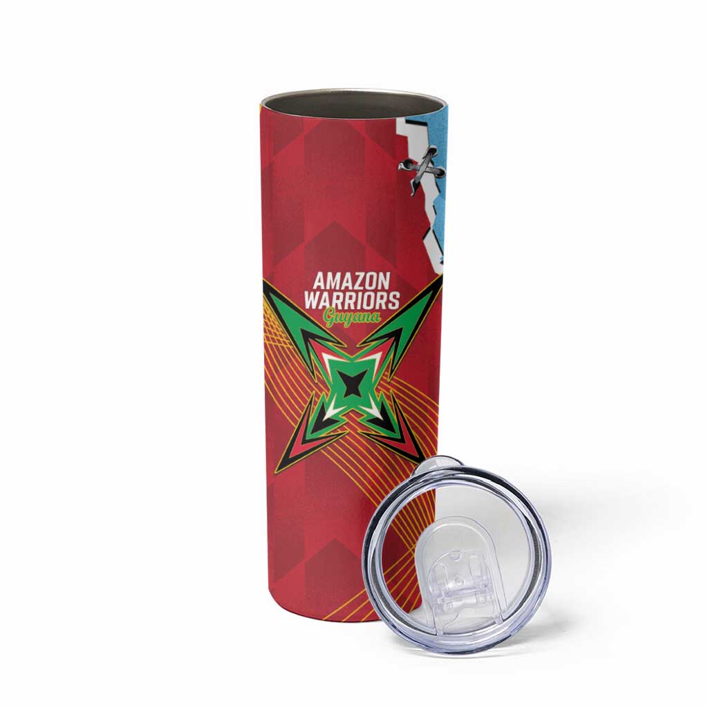 Saint Lucia and Guyana Cricket Skinny Tumbler Kings Amazon Warriors Together - Wonder Print Shop