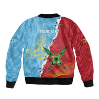 Saint Lucia and Guyana Cricket Personalized Sleeve Zip Bomber Jacket Kings Amazon Warriors Together - Wonder Print Shop
