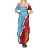 Saint Lucia and Guyana Cricket Personalized Summer Maxi Dress Kings Amazon Warriors Together - Wonder Print Shop