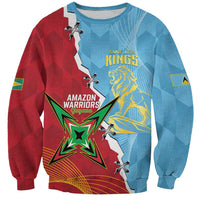 Saint Lucia and Guyana Cricket Personalized Sweatshirt Kings Amazon Warriors Together - Wonder Print Shop
