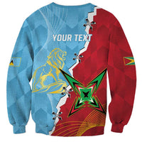 Saint Lucia and Guyana Cricket Personalized Sweatshirt Kings Amazon Warriors Together - Wonder Print Shop