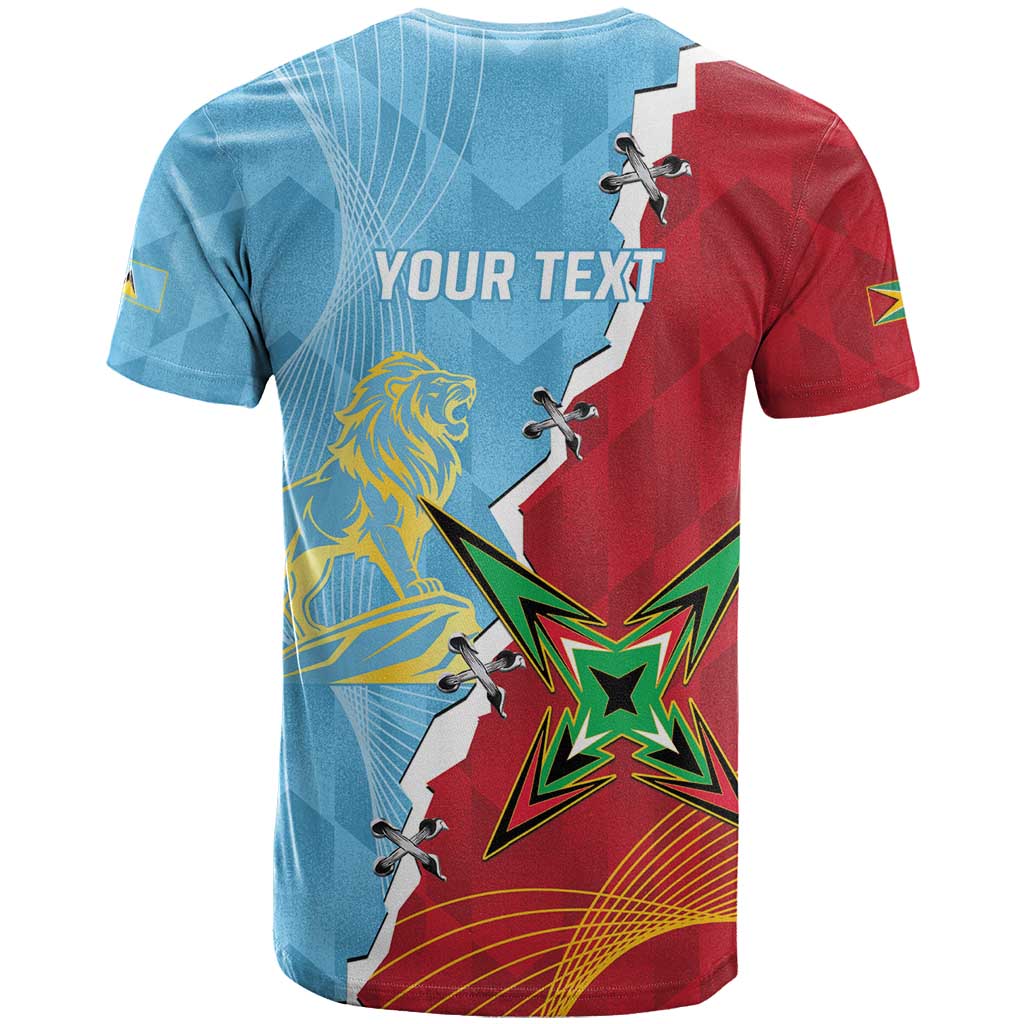 Saint Lucia and Guyana Cricket Personalized T Shirt Kings Amazon Warriors Together - Wonder Print Shop
