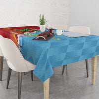 Saint Lucia and Guyana Cricket Personalized Tablecloth Kings Amazon Warriors Together - Wonder Print Shop