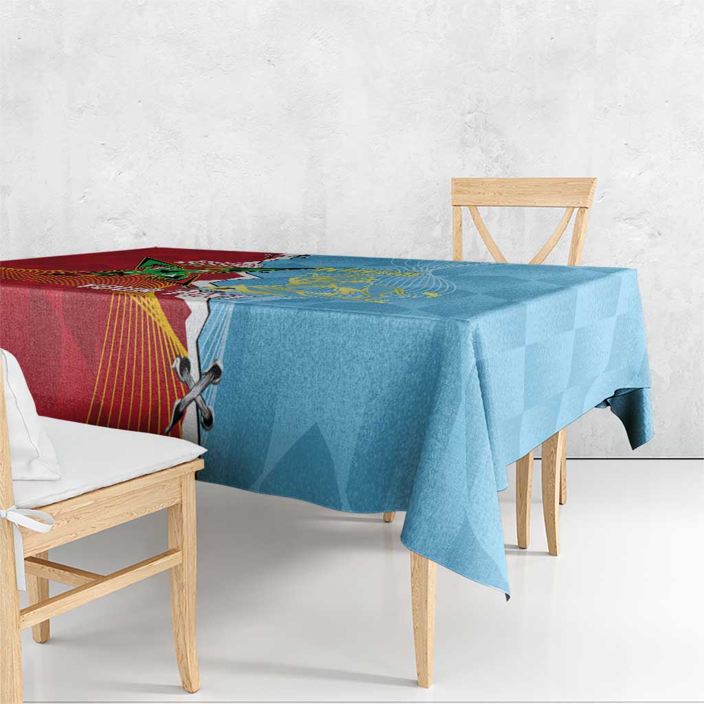 Saint Lucia and Guyana Cricket Personalized Tablecloth Kings Amazon Warriors Together - Wonder Print Shop