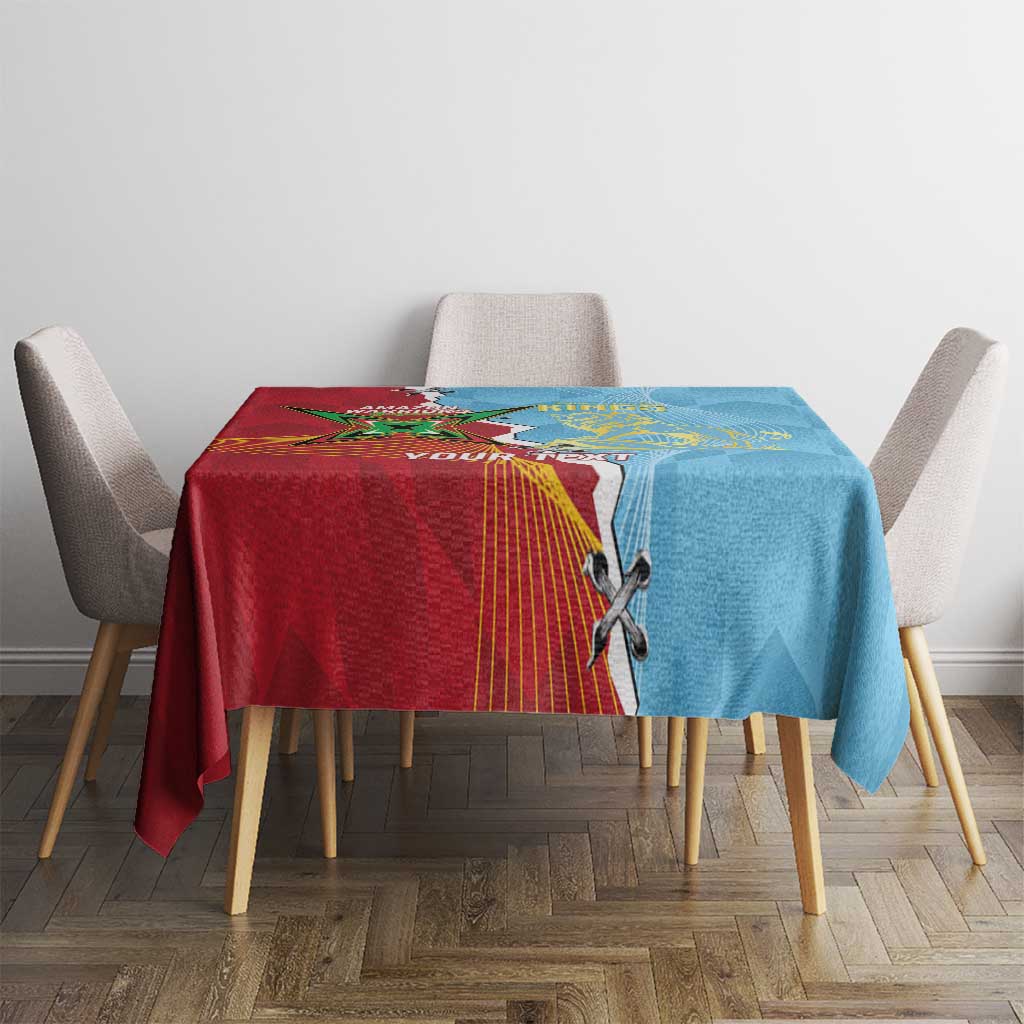 Saint Lucia and Guyana Cricket Personalized Tablecloth Kings Amazon Warriors Together - Wonder Print Shop
