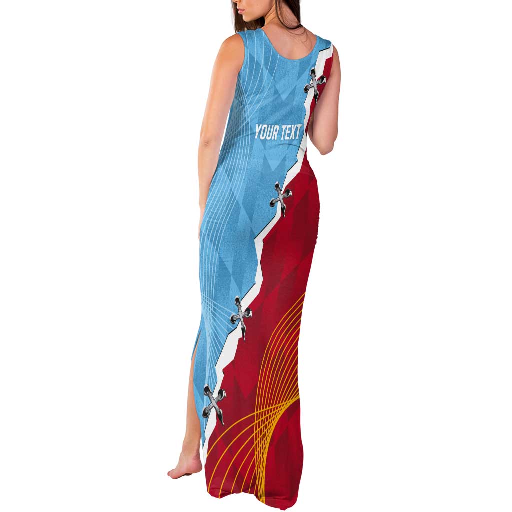 Saint Lucia and Guyana Cricket Personalized Tank Maxi Dress Kings Amazon Warriors Together - Wonder Print Shop