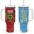 Saint Lucia and Guyana Cricket Tumbler With Handle Kings Amazon Warriors Together - Wonder Print Shop