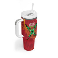 Saint Lucia and Guyana Cricket Tumbler With Handle Kings Amazon Warriors Together - Wonder Print Shop