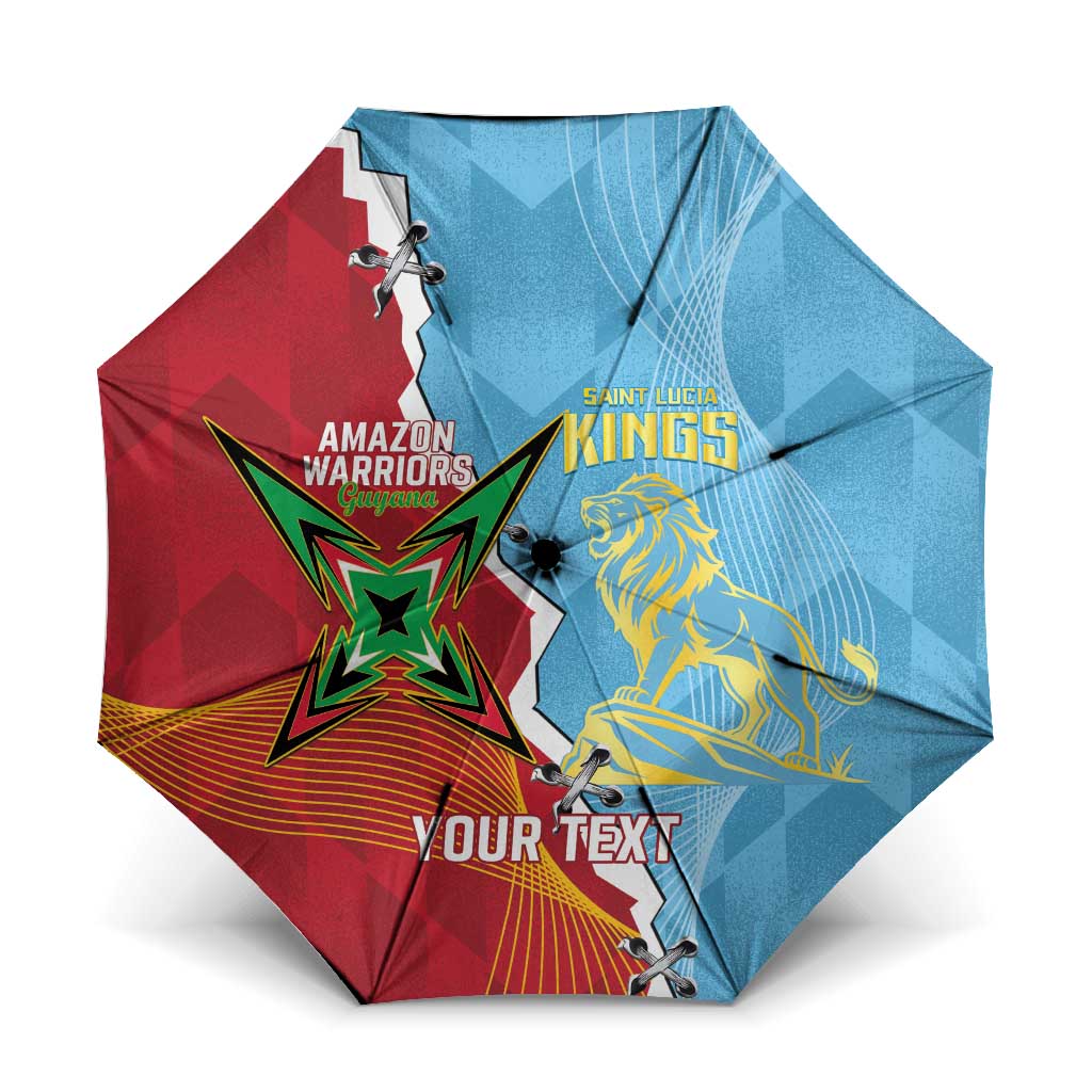 Saint Lucia and Guyana Cricket Personalized Umbrella Kings Amazon Warriors Together - Wonder Print Shop