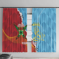 Saint Lucia and Guyana Cricket Personalized Window Curtain Kings Amazon Warriors Together - Wonder Print Shop