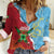 Saint Lucia and Guyana Cricket Personalized Women Casual Shirt Kings Amazon Warriors Together - Wonder Print Shop