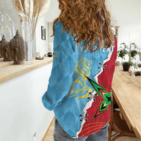 Saint Lucia and Guyana Cricket Personalized Women Casual Shirt Kings Amazon Warriors Together - Wonder Print Shop