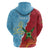 Saint Lucia and Guyana Cricket Personalized Zip Hoodie Kings Amazon Warriors Together - Wonder Print Shop