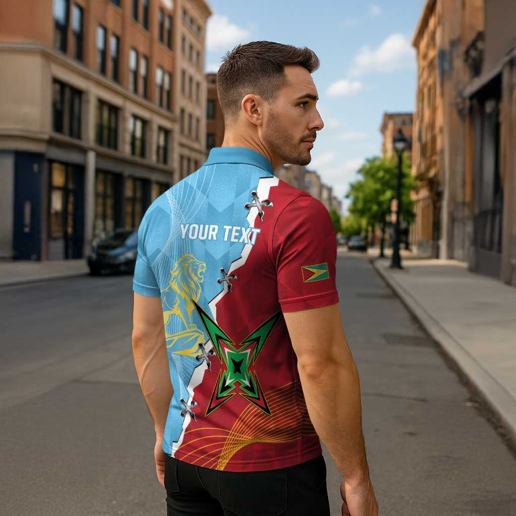 Saint Lucia and Guyana Cricket Personalized Zipper Polo Shirt Kings Amazon Warriors Together - Wonder Print Shop