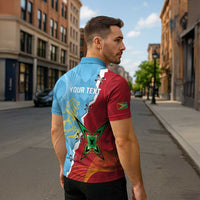 Saint Lucia and Guyana Cricket Personalized Zipper Polo Shirt Kings Amazon Warriors Together - Wonder Print Shop