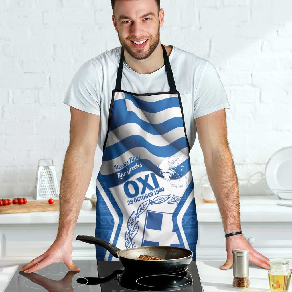 Greece Ohi Day Apron Hellas Coat Of Arms Greek Pattern - Wonder Print Shop