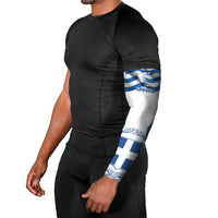 Greece Ohi Day Arm Sleeves Hellas Coat Of Arms Greek Pattern - Wonder Print Shop