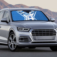 Greece Ohi Day Auto Sun Shade Hellas Coat Of Arms Greek Pattern - Wonder Print Shop