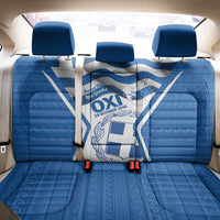 Greece Ohi Day Back Car Seat Cover Hellas Coat Of Arms Greek Pattern - Wonder Print Shop